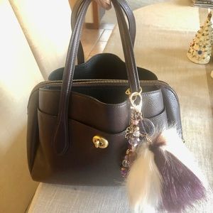 Coach Lora 30 Carryall Oxblood with charms